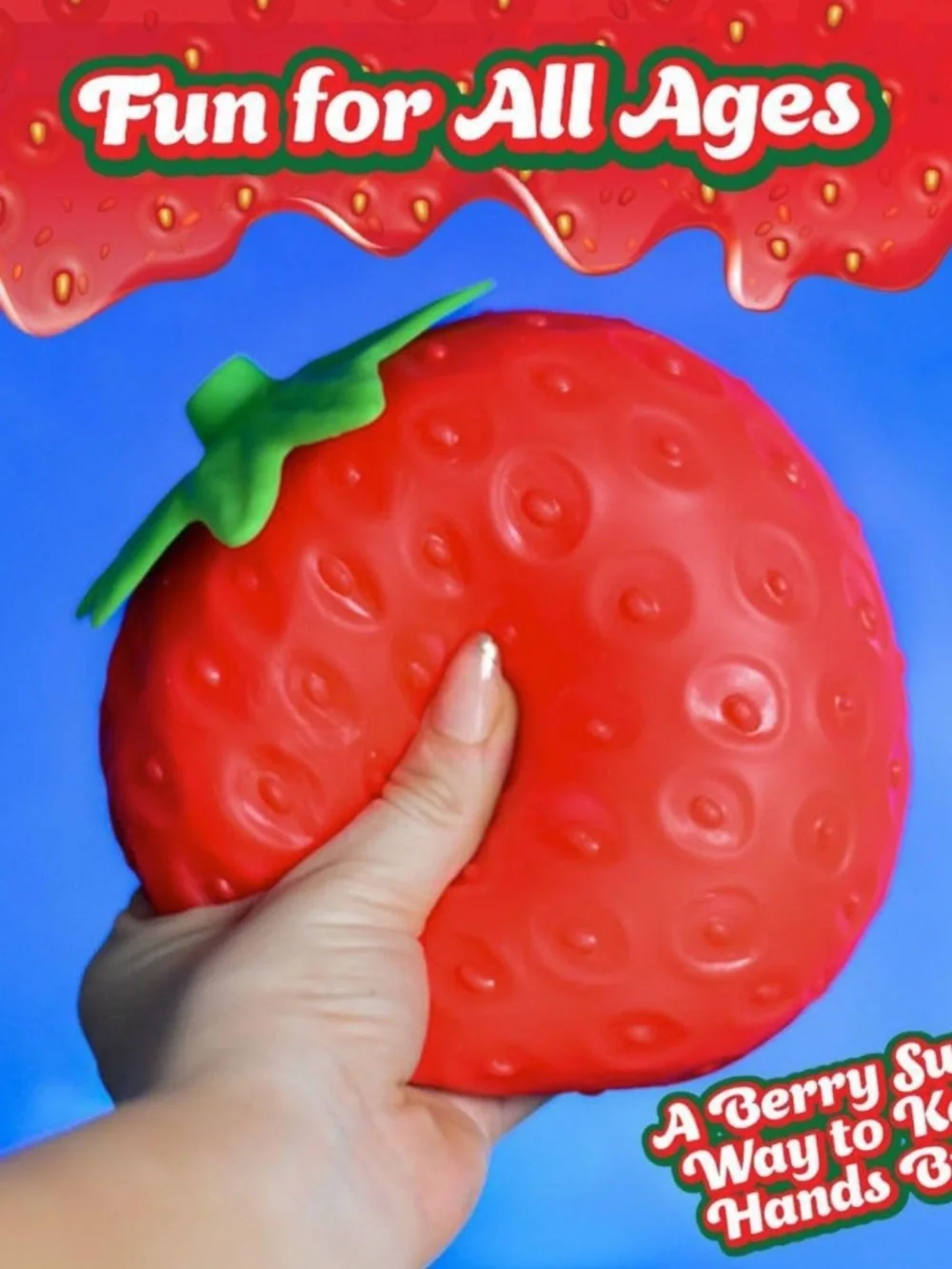 Jumbo 5.75 Inch Strawberry Squishy Toy Slow Rising Stress Relief Squeeze Toy Rea